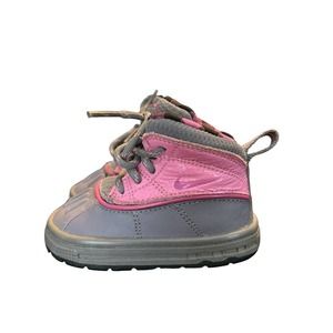Nike Woodside 2 ACG Youth Sz 4C Girls High‎ Pink Shell Toe Duck Boots 524876-002
